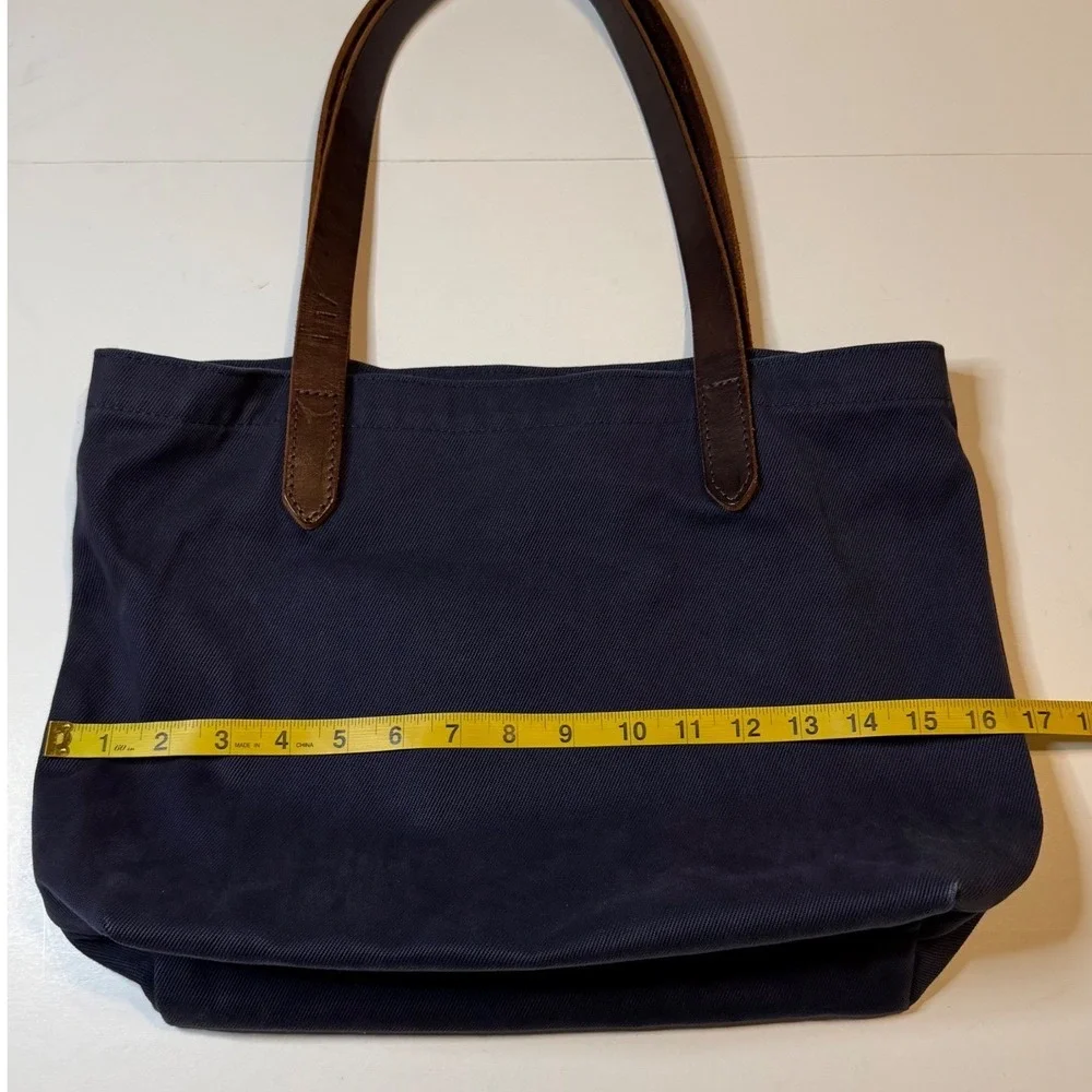 Joshu + Vela Canvas Tote Bag Leather Straps Made in USA San Fran